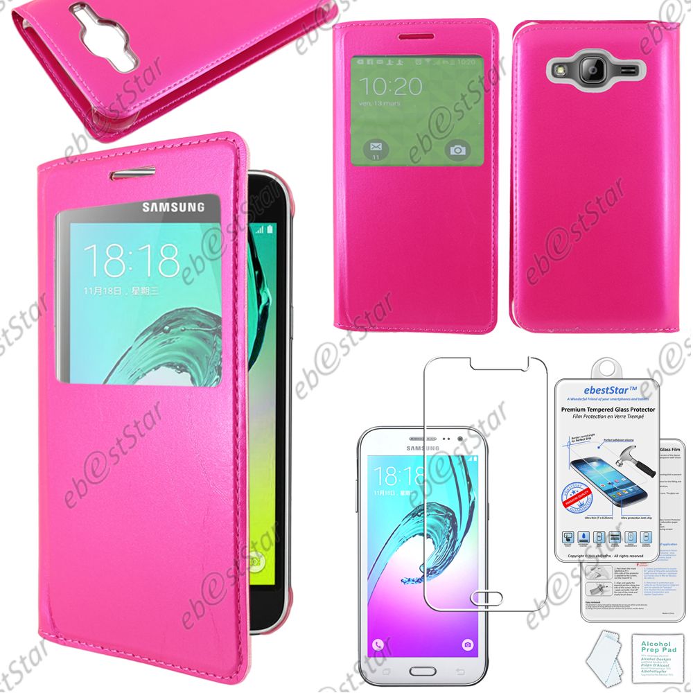 Housse Coque Etui L-View PU Cuir Samsung Galaxy J3 SM-J300F Stylet Film Verre - Photo 17 sur 18