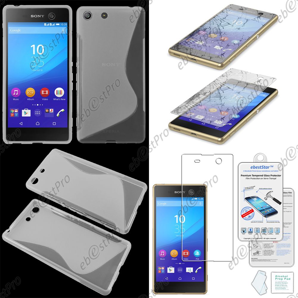 Housse Etui Coque Silicone Motif S-line Gel Souple Sony Xperia M5, M5 Dual, Film - Photo 5 sur 12