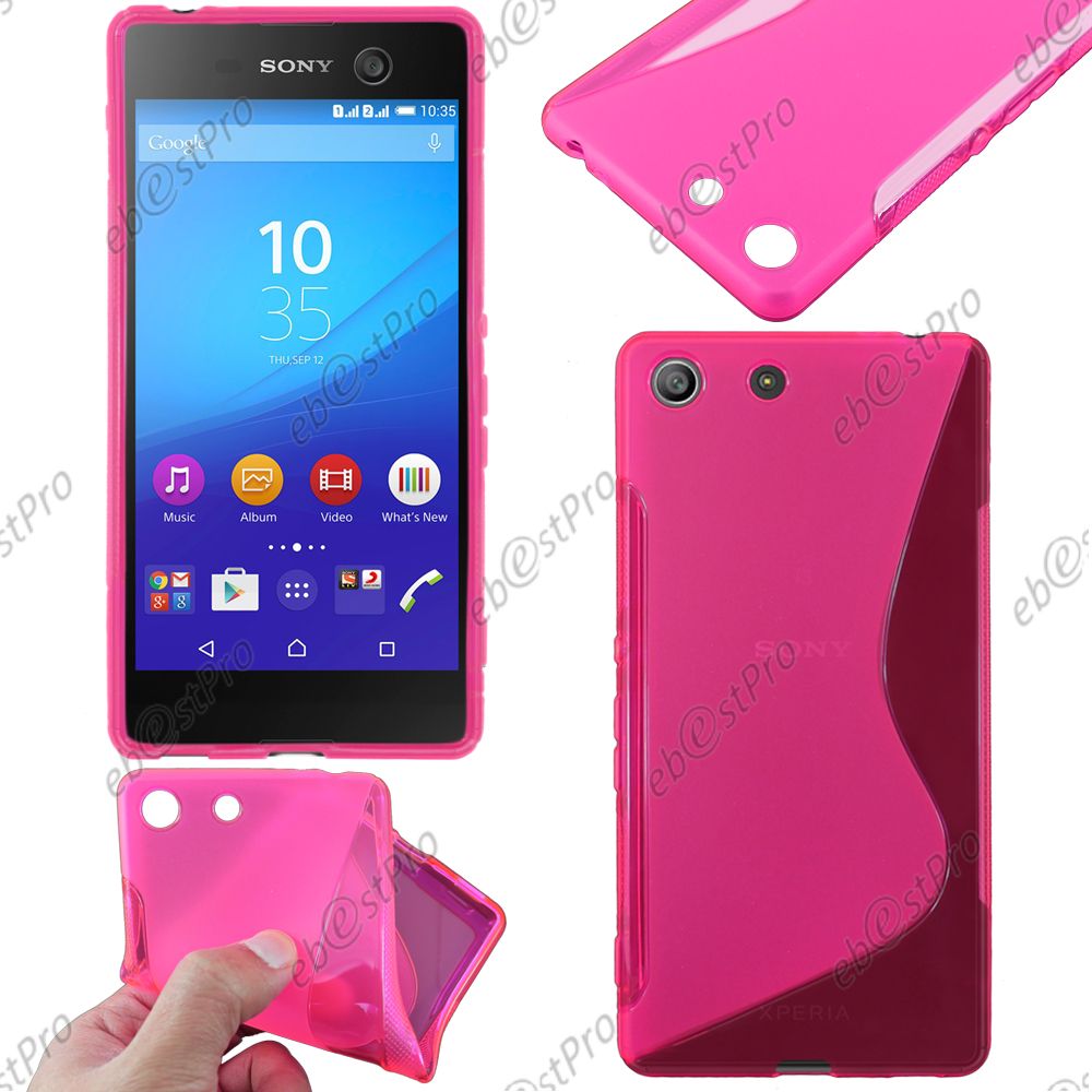 Housse Etui Coque Silicone Motif S-line Gel Souple Sony Xperia M5, M5 Dual, Film - Photo 10 sur 12