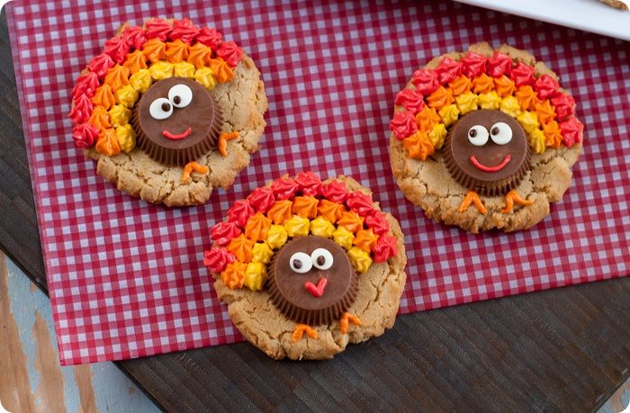 Peanut Butter Cup Turkey Cookies