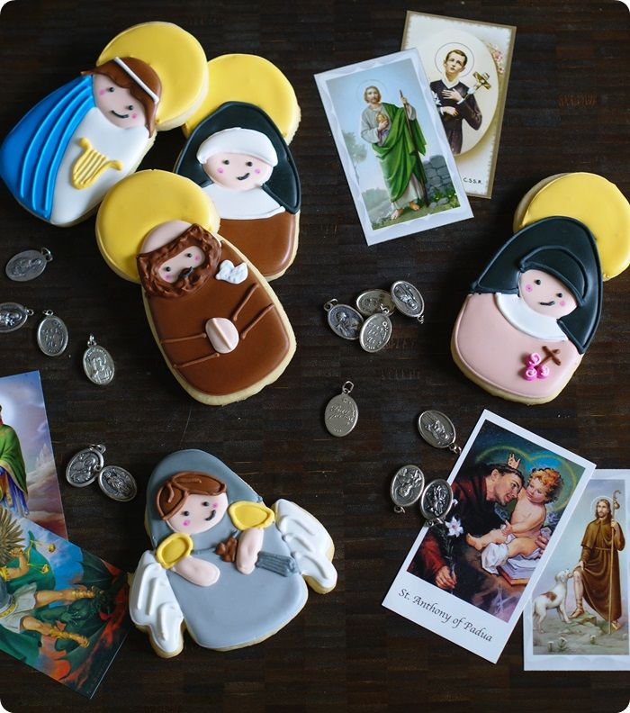 how to make all saints day cookies, 5 designs in all