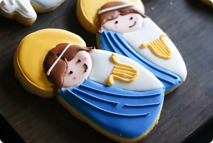 st cecilia cookie decorating tutorial, patron saint of music