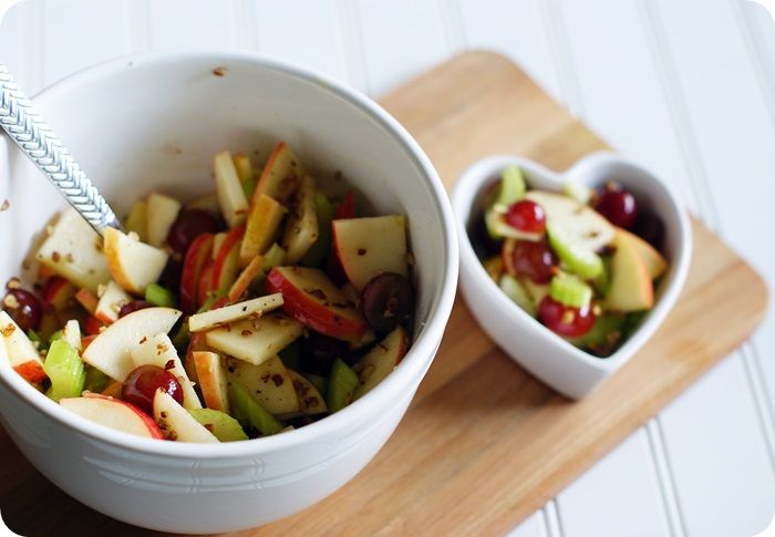 apple grape celery salad ::: bake at 350 goes savory