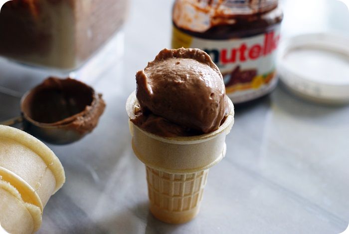 two-ingredient nutella banana ice cream ::: bake at 350 blog