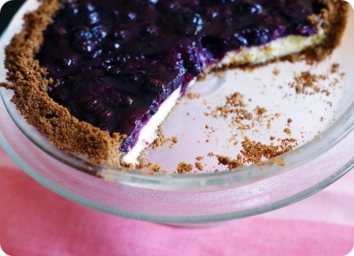Desserts for Dudes: blueberry cheesecake pie ::: bake at 350 blog