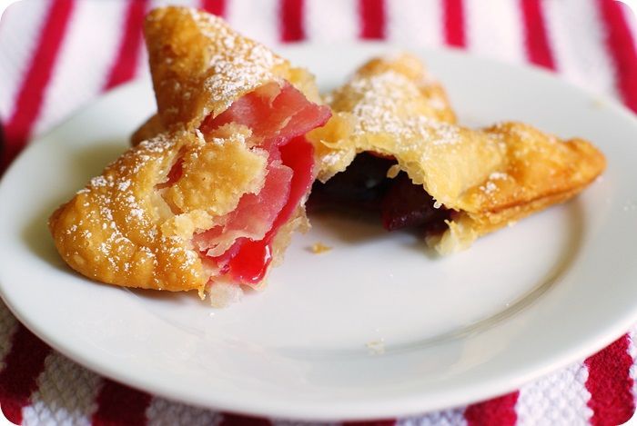 fried cherry pies ::: bake at 350 blog