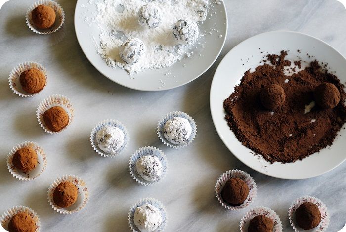 cocoa almond truffles ::: bake at 350 blog