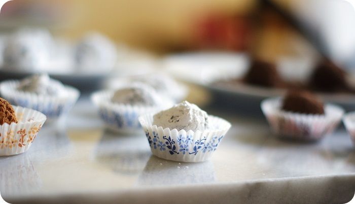 cocoa almond truffles ::: bake at 350 blog