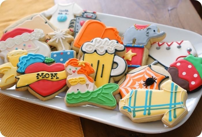 cookies from the book, Decorating Cookies by Bridget Edwards