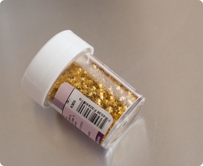 edible gold star glitter for cookies