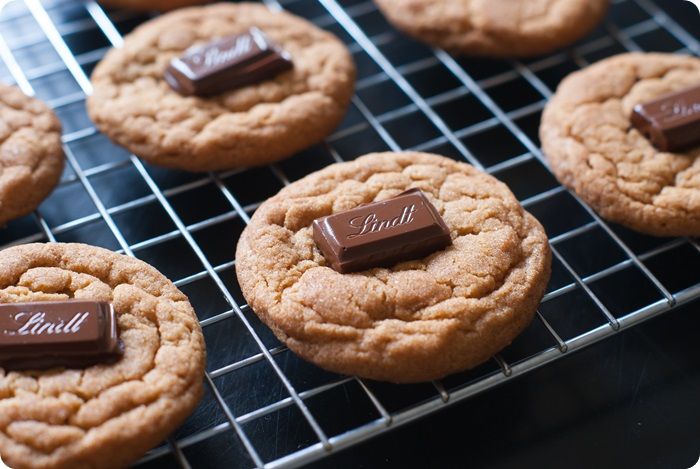 Speculoos & Chocolate Button Cookies ::: use biscoff or trader joe's cookie butter!