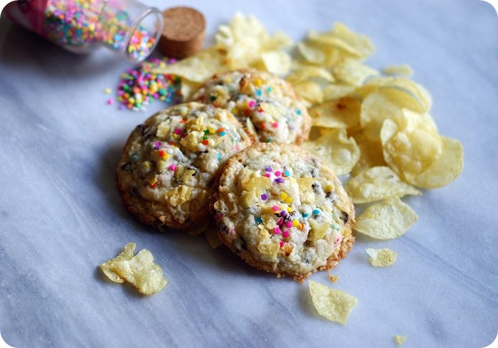 goobed-up potato chip cookies ::: bake at 350 blog