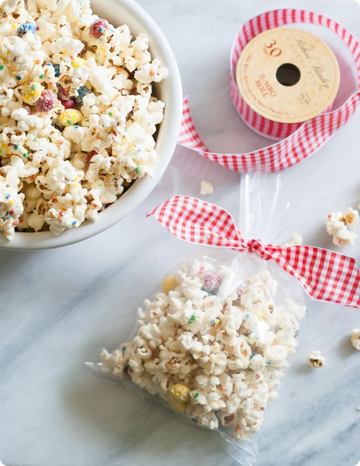 birthday cake popcorn ... made with birthday cake m&ms 