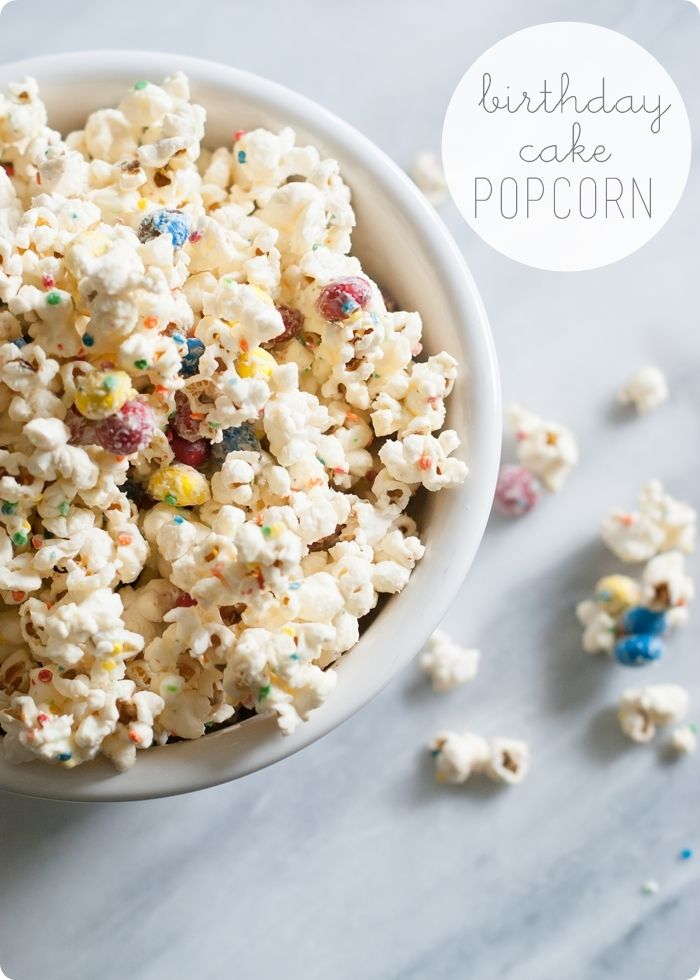 birthday cake popcorn ... made with birthday cake m&ms 