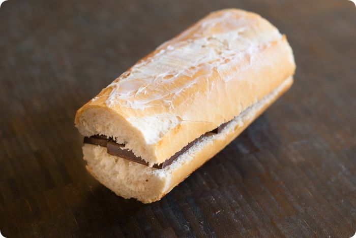 Chocolate Baguette Sandwiches with Orange and Sea Salt