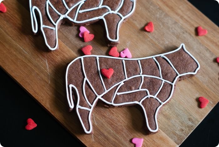 love me tender(loin) decorated cookies 