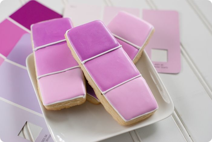 radiant orchid paint chip cookies ... pantone of the year 2014