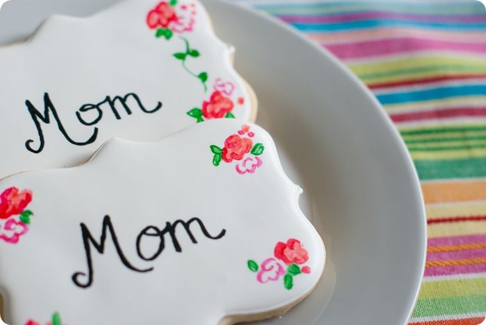 painted rose decorated cookies ... perfect for Mother's Day