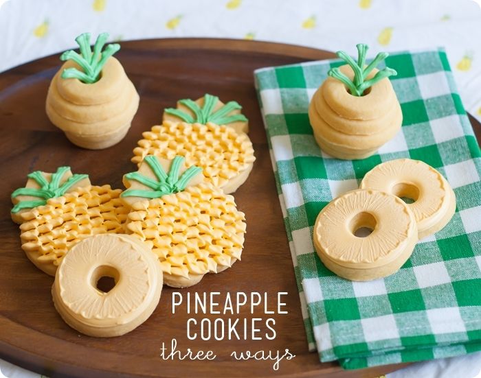 pineapple cookies, 3 ways ::: tutorial for making each from @bakeat350 