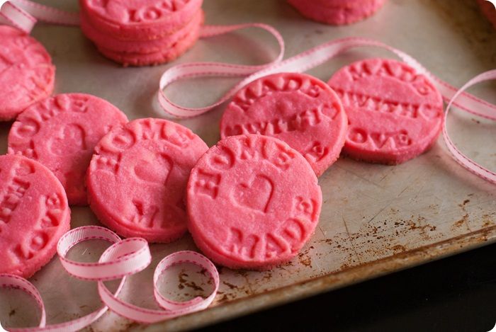 made with love ♥ pink almond shortbread cookies from @bakeat350