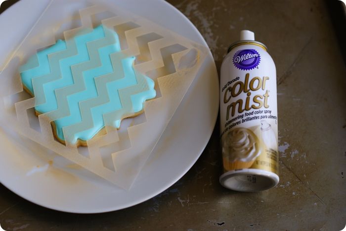 gold chevron stenciled floral thank you cookies ... and thoughts on overcoming "cookie decorating perfection angst" ;) 