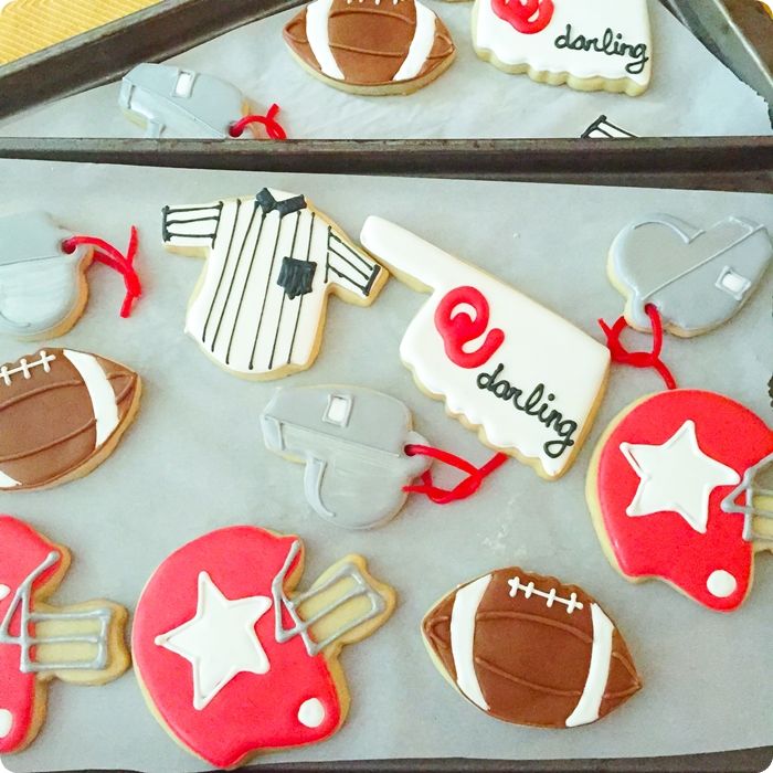 OU Sooners football cookie set ... with tutorial for whistle cookie