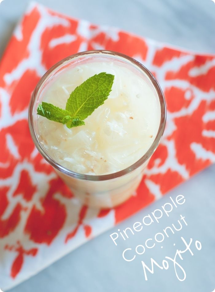 pineapple coconut mojito recipe ... SO good!  #cocktail #cheers