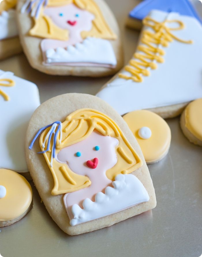 xanadu and olivia newton-john decorate cookies + a recipe for vanilla-clementine cut-out cookies
