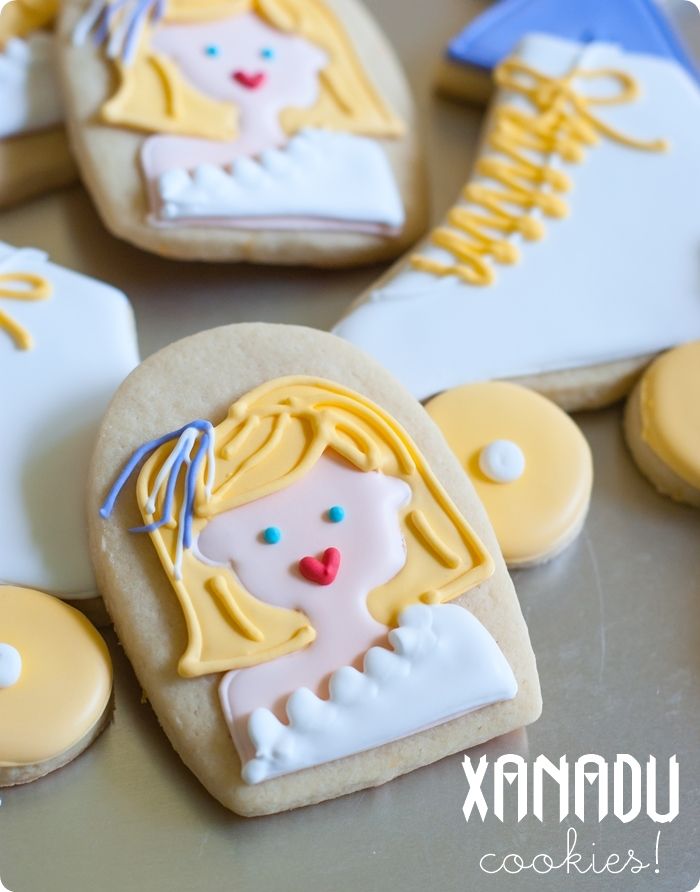 xanadu decorated cookies + a recipe for vanilla-clementine cut-out cookies