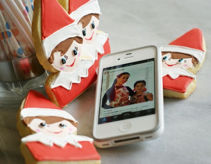 elf on the shelf decorated cookie tutorial...without a cookie cutter! from @bakeat350