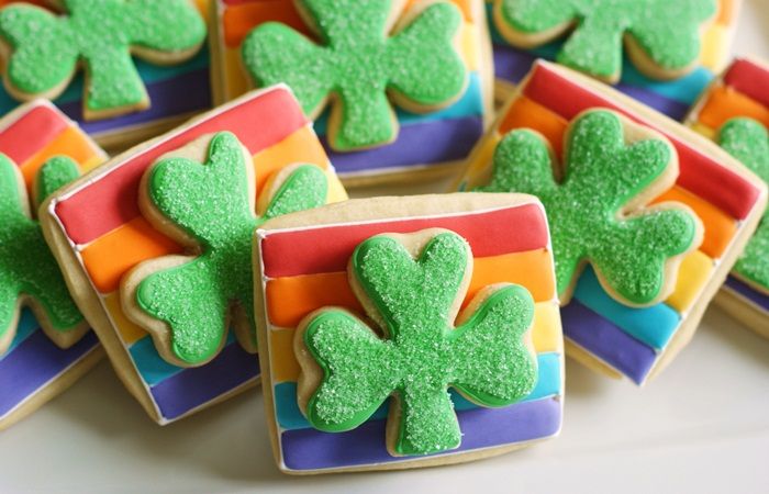 Double-Decker Rainbow Shamrock Cookies | Decadent St. Patrick’s Day Cookies You'll Love