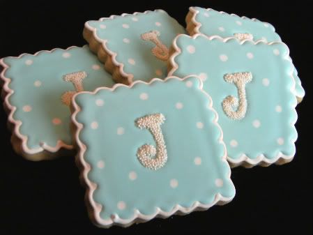 J monogram cookies