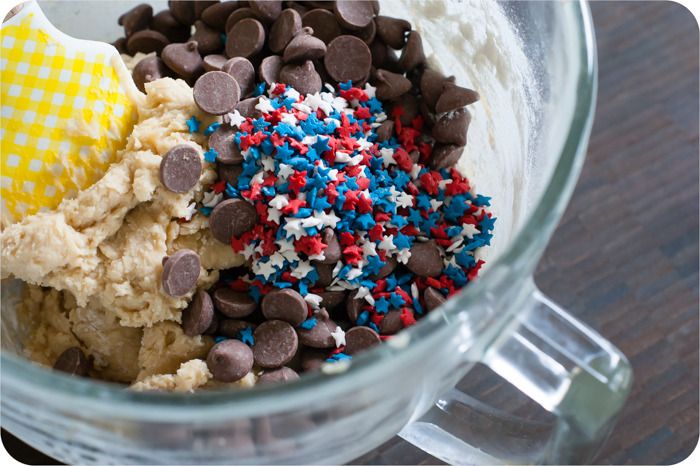 Star-Spangled 4th of July Soft Milk Chocolate Chip Cookies