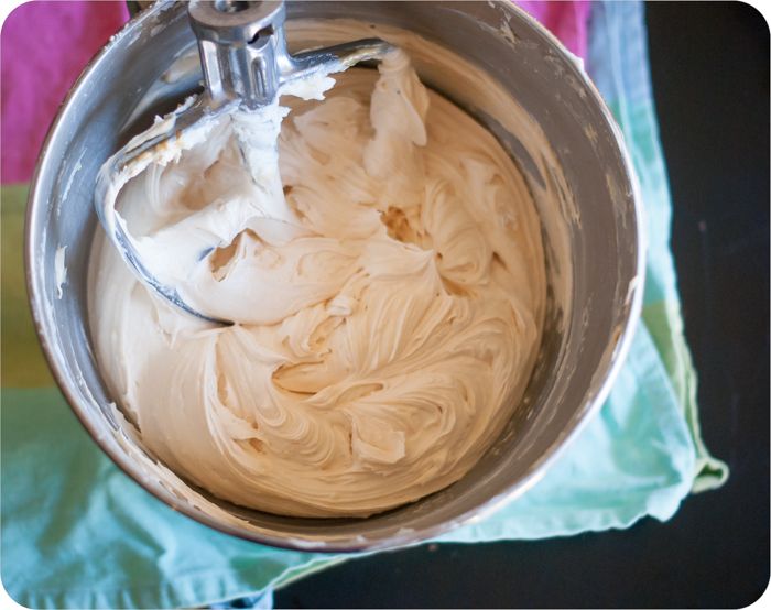 salted caramel buttercream frosting ... with devil's food cake