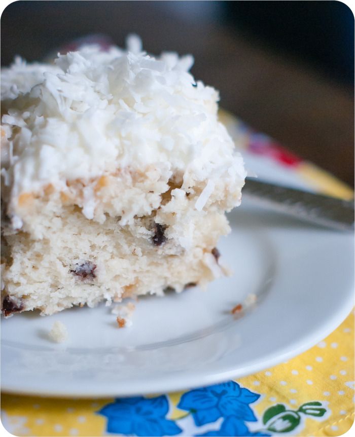 chocolate chip coconut cake