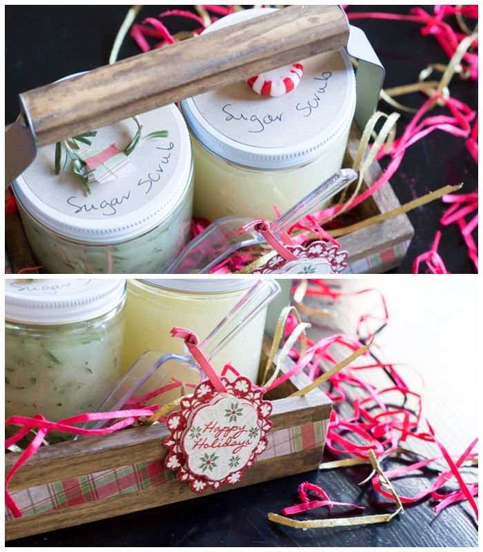 Sugar Scrub Caddy : Three homemade gifts with pretty packaging from The Container Store