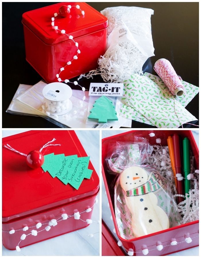 Snowman Cookie Kit : Three homemade gifts with pretty packaging from The Container Store