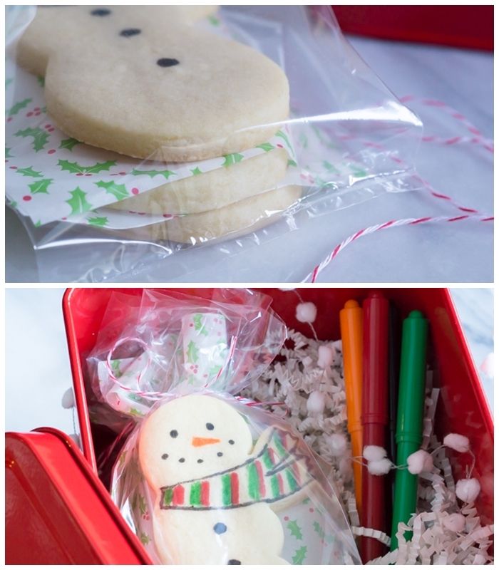 Snowman Cookie Kit : Three homemade gifts with pretty packaging from The Container Store