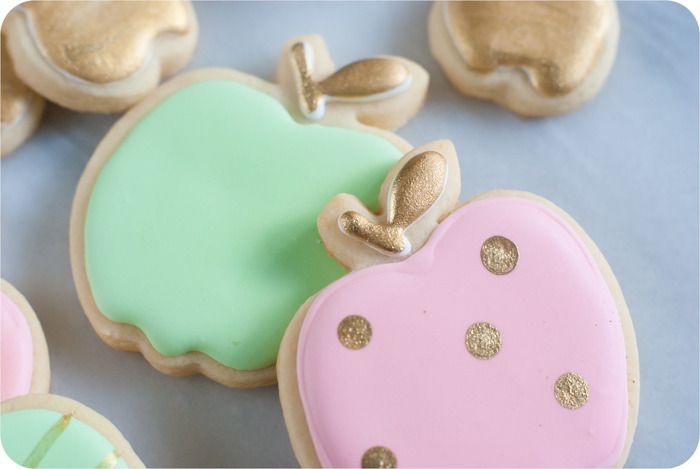 golden delicious apple cookies : tips and decorating tutorial