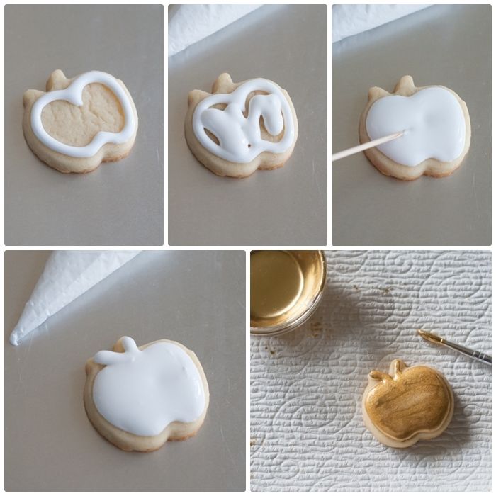golden delicious apple cookies : tips and decorating tutorial