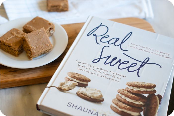 Iced Muscovado Caramel-Nut Blondies from the book Real Sweet ... treats made with natural sugars! 