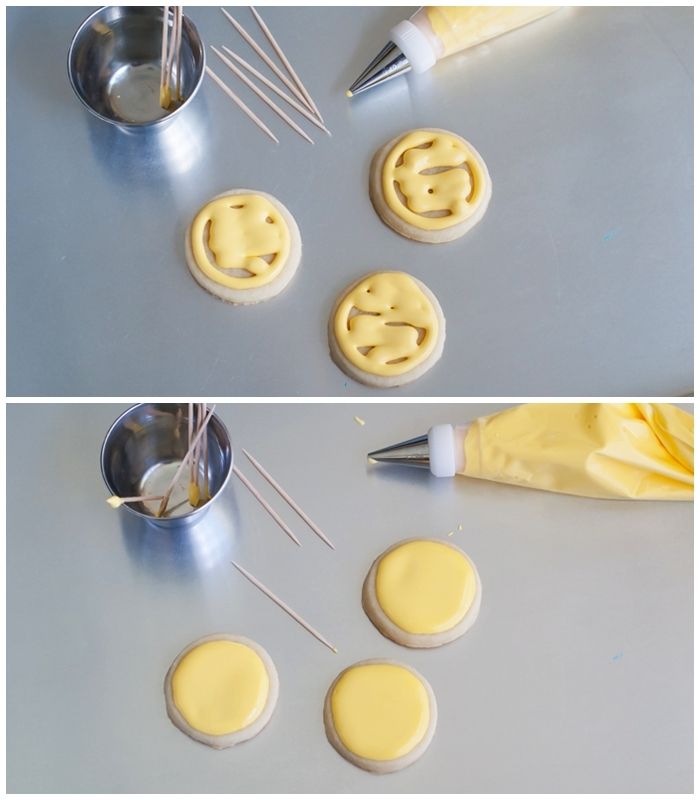 how to make Minions cookies > recipes + tutorial from bakeat350.blogspot.com