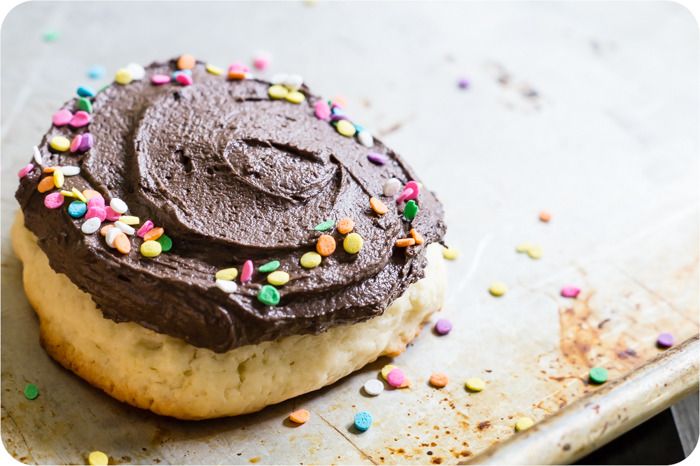 cake cookies with Nutella frosting
