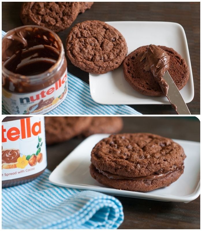 SO. GOOD. > nutella chocolate chip cookies :: from bakeat350.blogspot.com