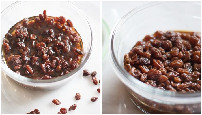 making bourbon infused raisins is easy ... oatmeal cookie recipe, too!