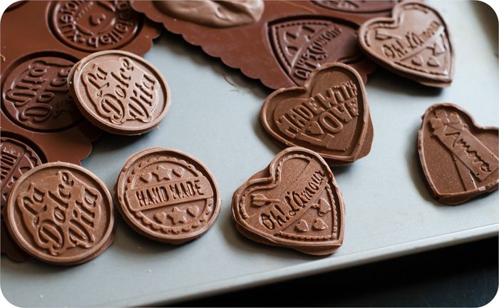 Salted Almond Shortbread Cookies with Milk Chocolate Toppers