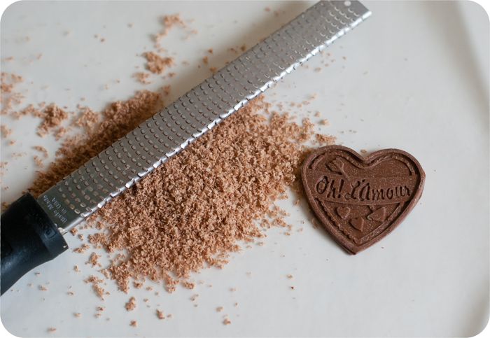microplane to even edges from chocolate molds