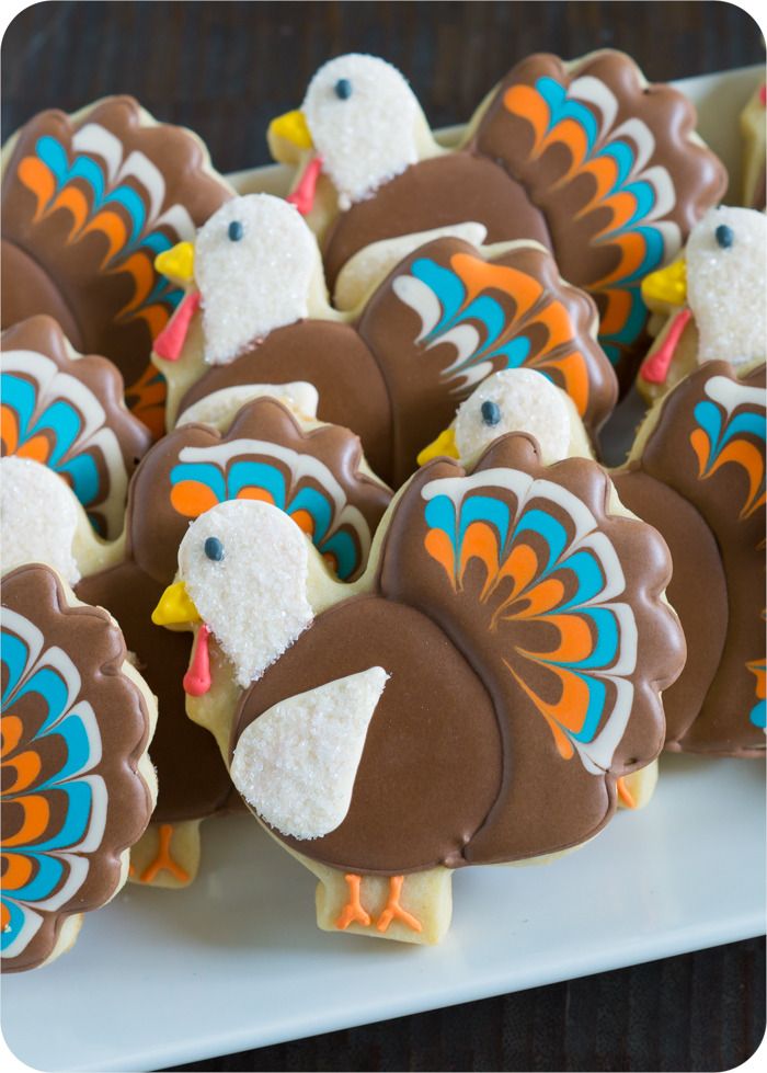 how to make decorated turkey cookies