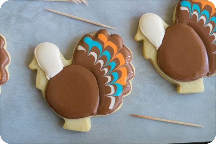 how to make decorated turkey cookies