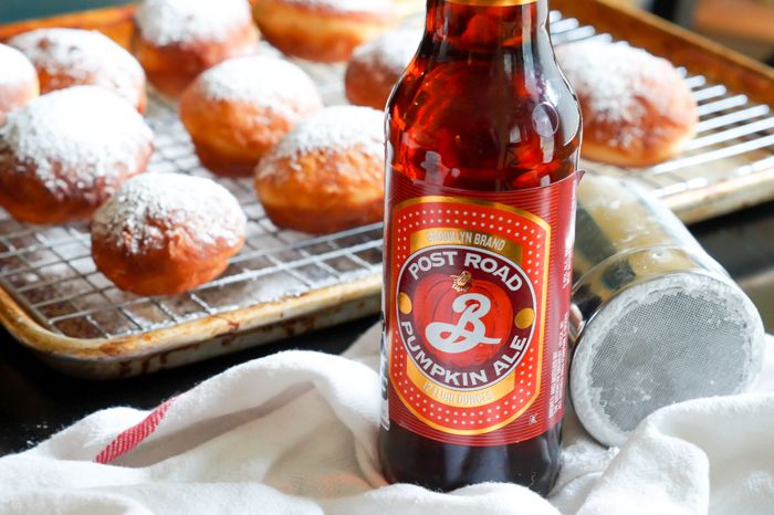 Pumpkin Beer (!) Giant Donut Holes